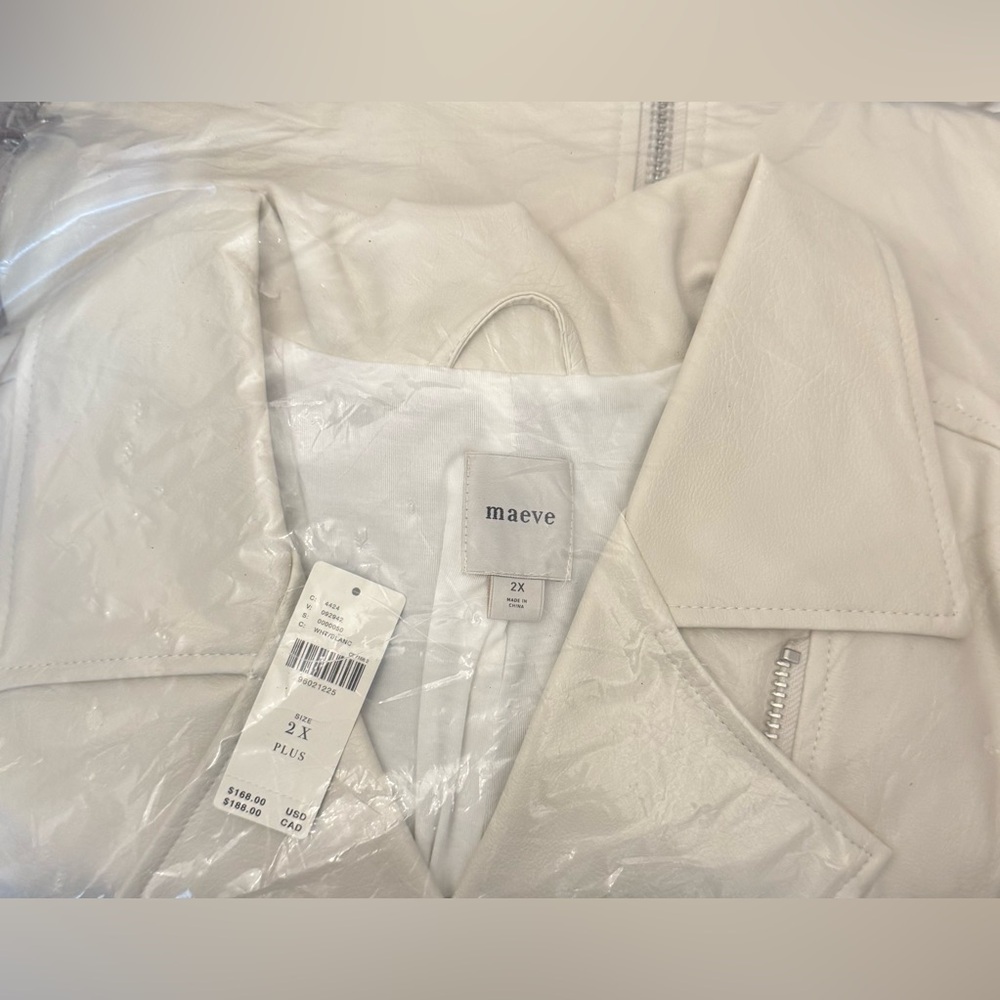 NWT Size 2X - Anthropologie Oversized Faux-Leather Moto Jacket (NWT US$ 168) - Picture 15 of 16